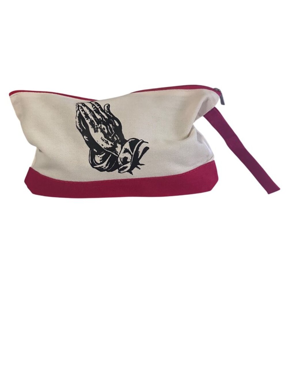 Praying Hands Zipper Pouch 10.2x5.5x2 Faith Cosmetic Bag Pencil Case Travel Case